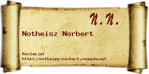 Notheisz Norbert névjegykártya