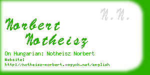 norbert notheisz business card